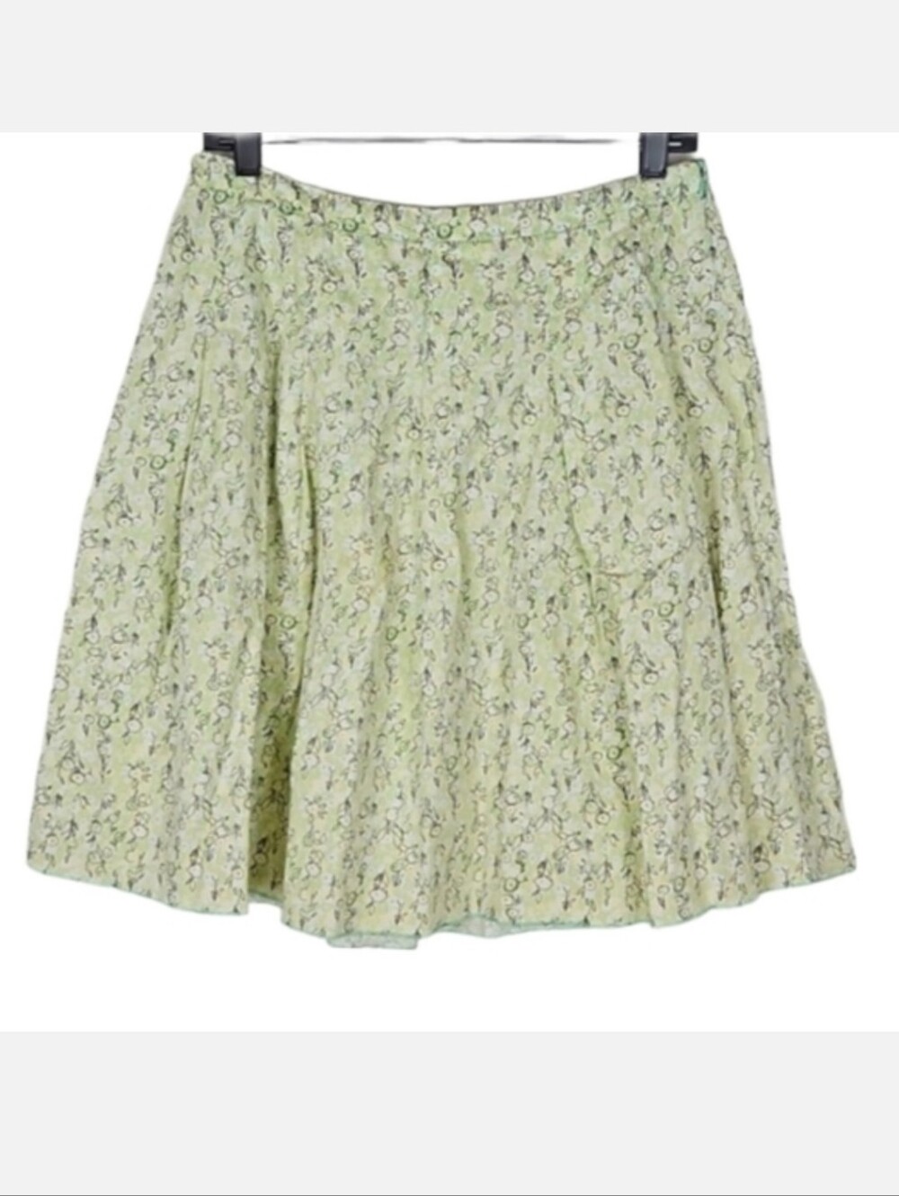 New York & Company Vintage Floral Skirt Pastel Lime Green Country Cottagecore 10